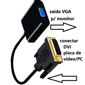 conversor adaptador DVI para VGA