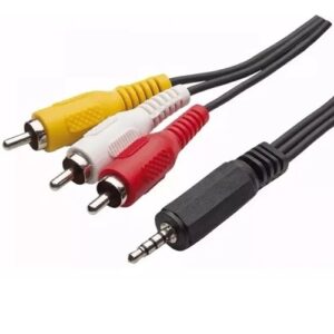 Cabo P3 Para Av 3 Rca Tv Box Lcd Tubo Receptor Audio Video